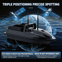 Barco Cebador de Pesca V600GPS de Doble Silo con Sonda, Retorno Automático de 500m, Liberación de Cebos de 3KG, Compatible con Sonda Inalámbrica
