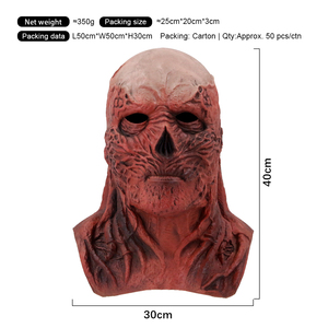 Masque d'horreur zombie réaliste en latex, masque de costume d'Halloween, accessoire de cosplay sur le thème du cinéma - Product Image 5
