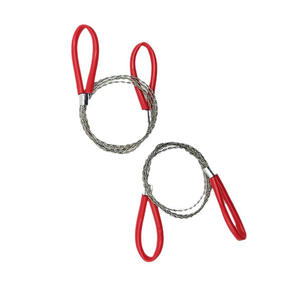 Scie à fil manuelle Ztc543 en acier inoxydable, bord lisse, rouge et noir, outil de survie durable pour l'extérieur - Product Image 1