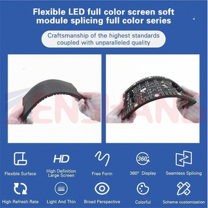 Señalización digital de panel LED flexible de pared de video LED de paso fino de alto contraste para eventos de ferias comerciales de publicidad - Product Image 4