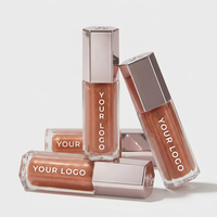 Base de gloss à lèvres personnalisée sous marque privée, hydratante, végane, transparente, haute brillance, pailletée, non collante, en gros