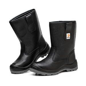 Scarpe antinfortunistiche da costruzione con tacco alto di alta qualità S2, in vera pelle, stivali di sicurezza traspiranti compositi - Product Image 4