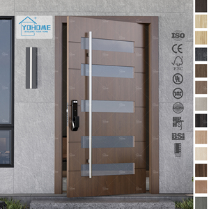 Puerta de pivote de madera Exterior de Foshan Yohome Puerta de pivote de madera Exterior moderna Elegancia moderna de puertas delanteras de pivote - Product Image 6