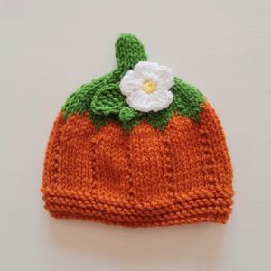 Ensemble bonnet et chaussons citrouille pour bébé, bonnet et chaussons, ensemble cadeau pour nouveau-né, chaussettes confortables en tricot, <span class=keywords><strong>chaussures</strong></span>, bonnet chaud, ensemble de 2 pièces - Product Image 3