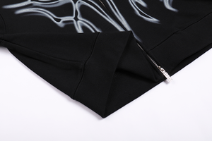 Felpa con Cappuccio Punk <span class=keywords><strong>Mohican</strong></span> Y2K Hip Hop Streetwear per Uomo - 100% Cotone Vestibilità Ampia Primavera Logo Personalizzato Stampato - Product Image 6