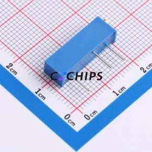 Resistencia Ajustable/Potenciómetro 3006P-1-204LF, Componente de Orificio Pasante (THT)-3P, 19.3x4.9mm, Resistencia de 200kOhm, 10%, 750mW, 250ppm ℃ - Product Image 2