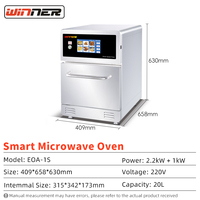 Horno Microondas Eléctrico Inteligente Comercial, Horno de Convección de Alta Velocidad para Pollo Frito y Pizza
