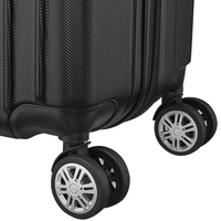 Valise rigide ABS PC Polycarbonate Valise de voyage Chariot à 4 roues Sacs à roulettes Ensembles de bagages