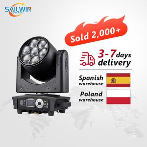 Mini 740 7X40W RGBW LED Zoom Moving Head, Luz de Escenario con Diseño Ojo de Abeja, CTO Color, para Fiestas, Bodas, Clubes, Eventos, DMX, <span class=keywords><strong>IP20</strong></span>, Stock en la UE - Product Image 2