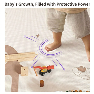 Tapis d'éveil musical EiffelHome XPE en mousse épaisse pour bébés de 0 à 24 mois, design moderne et simple, pour usage domestique, tapis pliable à assembler - Product Image 4