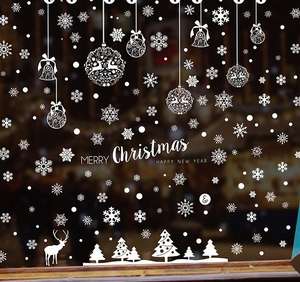 ديكور المنزل عيد الميلاد زخرفة ندفة الثلج الرنة سانتا كلوز عيد الميلاد نافذة يتشبث - Product Image 2