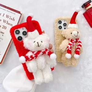 <span class=keywords><strong>Coque</strong></span> de téléphone de noël avec motif de dessin animé pour <span class=keywords><strong>Iphone</strong></span> 14 13 Pro 12 8 Plus, housse en peluche pour <span class=keywords><strong>Iphone</strong></span> <span class=keywords><strong>Xr</strong></span> 11 Pro Max, joli cadeau de coquille d'ours - Product Image 4