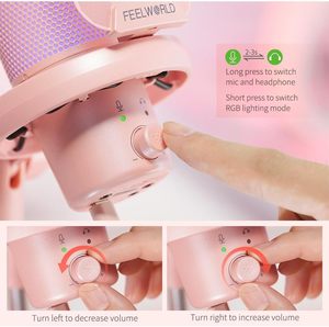 FEELWORLD <strong>Wired</strong> Microphone VM1 Quality <strong>Wired</strong> Light Omnidirectional <strong>Condenser</strong> for Pc Computer Microphone Led Microphone Gaming - Product Image 5