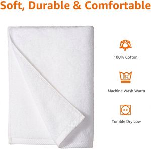 Toalla Deportiva de Algodón 100% de Secado Rápido Personalizada al por Mayor, Toalla de Gimnasio Absorbente de Agua de 5 Estrellas con Logotipo - Product Image 2