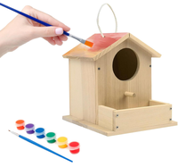 Vente de nichoirs à oiseaux en bois personnalisés, kit de nichoirs à oiseaux en bois à faire soi-même avec des peintures et des pinceaux