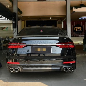 For Audi C8 A6 2019-2025 Exterior Accessories Car Rear Bumper Lip <b>Splitter</b> Diffuser Spoiler Bumper Cover Apron Chin Body Kit - Product Image 3