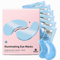 Masque pour les yeux en gel de collagène PDRN 24k, hydratant, éclaircissant, anti-âge, éliminant les cernes, marque blanche