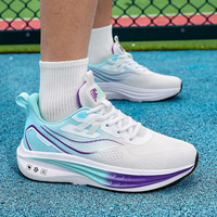 Chaussures de sport décontractées pour hommes, respirantes, légères, en mesh, à lacets, anti-chocs, pour la marche et la course