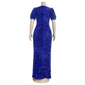 เดรสงานพรอมประดับเลื่อมชุดนางเงือกชุดยาวสำหรับผู้หญิงชุดราตรีงานพรอมยาวสำหรับงานปาร์ตี้ - Product Image 4