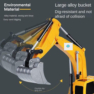Nova <span class=keywords><strong>Mini</strong></span> Escavadeira Crianças Controle Remoto Toy Car veículos para meninos meninas crianças 1/24 rc tractor com baterias recarregáveis - Product Image 2