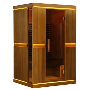 Salle de sauna en bois massif de pruche luxueuse et moderne pour 2 à 4 personnes avec chauffage infrarouge pour utilisation en <span class=keywords><strong>appartement</strong></span>, <span class=keywords><strong>achat</strong></span> en gros - Product Image 4