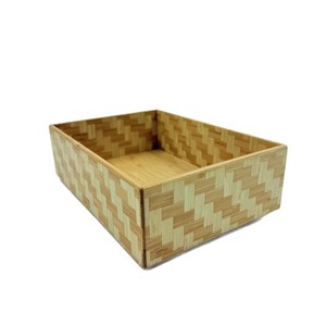 <b>Bamboo</b> Storage Box Rectangle Woven Food <b>Container</b> Portable Standing Type - Product Image 2