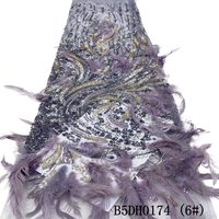 Dentelle en maille de plumes écologique avec perles pour sacs et décoration intérieure