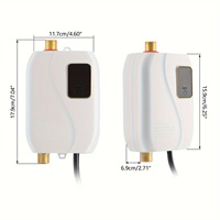 Pemanas air elektrik Digital Mini, Ketel air cuci tanpa tangki dapur kamar mandi instan cepat 3000w 110V 220V
