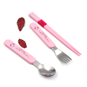 Cuchara Tenedor de Acero Inoxidable, Juego de <span class=keywords><strong>Cubiertos</strong></span> <span class=keywords><strong>Primeros</strong></span> para Bebés - Product Image 6