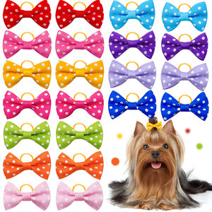 Nouvelle vague Point arc cheveux corde coiffure coton accessoires pour animaux de compagnie pour chiens et chats imprimé motif Animal Bandanas et chapeaux - Product Image 1