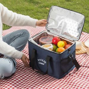 2025 Popular Large Capacity Custom Logo Eco-Friendly Polyester Foldable <b>Lunch</b> <b>Bag</b> Promotional Insulated Shoulder <b>Backpack</b> - Product Image 6