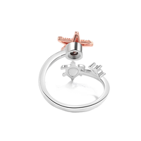Bijoux à la mode Cuivre Zircon Soulagement De L'anxiété Fidget Bijoux Étoile De Mer Tortue Spinner Anneau