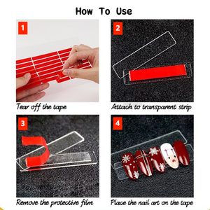 Trong suốt hai mặt Nail băng dính cho Nail DIY thiết kế hiển thị - Product Image 5