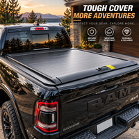 Couverture de benne enroulable en aluminium pour Hilux Rocco Vigo D-Max, compatible avec les rails de benne et les barres de protection, idéale pour le camping, les activités tout-terrain et le transport de marchandises sur camionnettes.