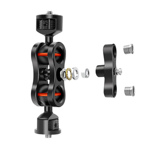 Brazo Mágico CNC Reforzado para Cámara con Tornillo de 1/4"-20, Pernos de Localización ARRI y Carga de 6KG, Soporte de Aluminio con Doble Rótula - Product Image 2