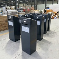 Poubelle à déchets pour animaux de compagnie, écologique, en acier galvanisé, type à pression, durable, portable, pour l'extérieur, pour la communauté