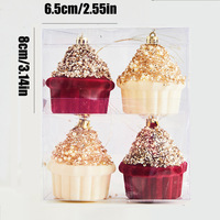 CB010 Ensemble d'ornements de Noël : Boules floquées lumineuses pour décorations de fêtes