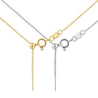 Collier Ras-du-Cou en Acier au Titane et Acier Inoxydable Plaqué Or PVD de 45 cm, Perles Réglables Universelles, Imperméable, pour Bijoux DIY et Accessoires