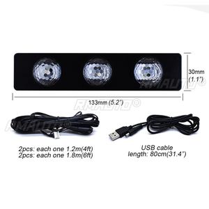 Luz Ambiental Interior para Auto, Múltiples Modos de Iluminación, Control Remoto Inalámbrico USB, Control por Voz, Tira LED Decorativa, Luz para Pies - Product Image 2