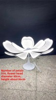 Promotion : Pivoine LED blanche lumineuse pour allée, accessoires de mariage et décoration d'événements, guide lumineux électrique avec alimentation CA