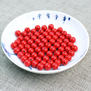 Cinnabar Loose Beads Round <b>Red</b> 6mm 8mm 10mm 12mm 14mm For DIY Jewelry Making Buddhist Prayer Beads Necklaces <b>Bracelets</b> - Product Image 4