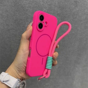 Funda Protectora Dele para Apple iPhone 16 Pro Max 15 Pro 16, de Silicona con Diseño de Fruta del Dragón, Anillo Delgado, Orificios Finos, Magnética, Sensación de Piel - Product Image 1
