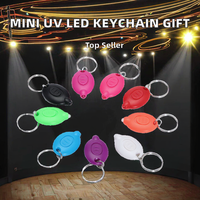Produits tendance 2026, mini lampe torche à LED UV en plastique, porte-clés, lumière violette 365-395 nm, cadeau créatif