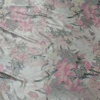 Printting100 % sutra Satin 16mm 114cm dicetak sutra Charmeuse untuk Homewear/gaun/Blus/syal anggur merah/warna unta