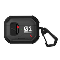 Étui de protection compatible avec les écouteurs Pro3 de 3e génération avec interrupteur de verrouillage et support pour coque d'écouteurs Pro2 de 4e génération
