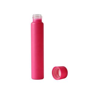 Tubos de Vidrio Rosa Mate Personalizados, Frascos Herméticos con Tapas de Plástico Rosa a Prueba de Niños con Rosca en Espiral para Empaque de Cigarrillos - Product Image 1