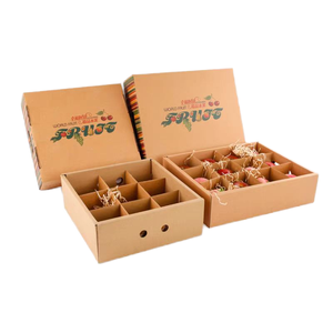 Venta al por mayor de papel de cartón corrugado naranja manzana limón mango plátano fruta vegetal embalaje caja de cartón - Product Image 4