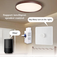 Bilihondim UK Zigbee Variateur mural rotatif 1 canal 200W compatible Google Assistant, réglage de la luminosité par bouton rotatif, gradation de précision