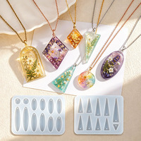 Nouveau moule en silicone YS pour boucles d'oreilles géométriques, colliers, pendentifs DIY, moule de moulage en résine époxy pour boucles d'oreilles, moule de décoration pour pendentifs de sac à dos