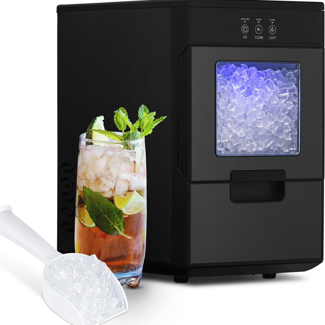 Electric Counter Top Stainless Steel Nugget Ice Maker 20kg/day Household Use ICE Nugget Machine for Hotels